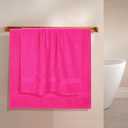 BOUTIQUO Cotton 2 Pack Oversized Bath Towel Set, Large Bath Towels 27x54, Ultra Soft, Absorbent, Compact, Quick Drying and Lightweight, Eco-Friendly and 100% Recyclable Towel Set - Hot Pink