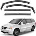 Window Deflectors Smoke Tinted In-Channel Side Window Vent Visor Deflectors Rain Guards Compatible with Grand Caravan 2008-2020 - 4 pcs. GW0584