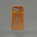 TOCOL for iPhone 17 Pro Case, Full Camera Protection, Builtin Magnetic Ring, Compatible with Magsafe Charger, Drop Protection, Translucent Matte Phone Case for iPhone 17 Pro 6.3 inch (Orange)