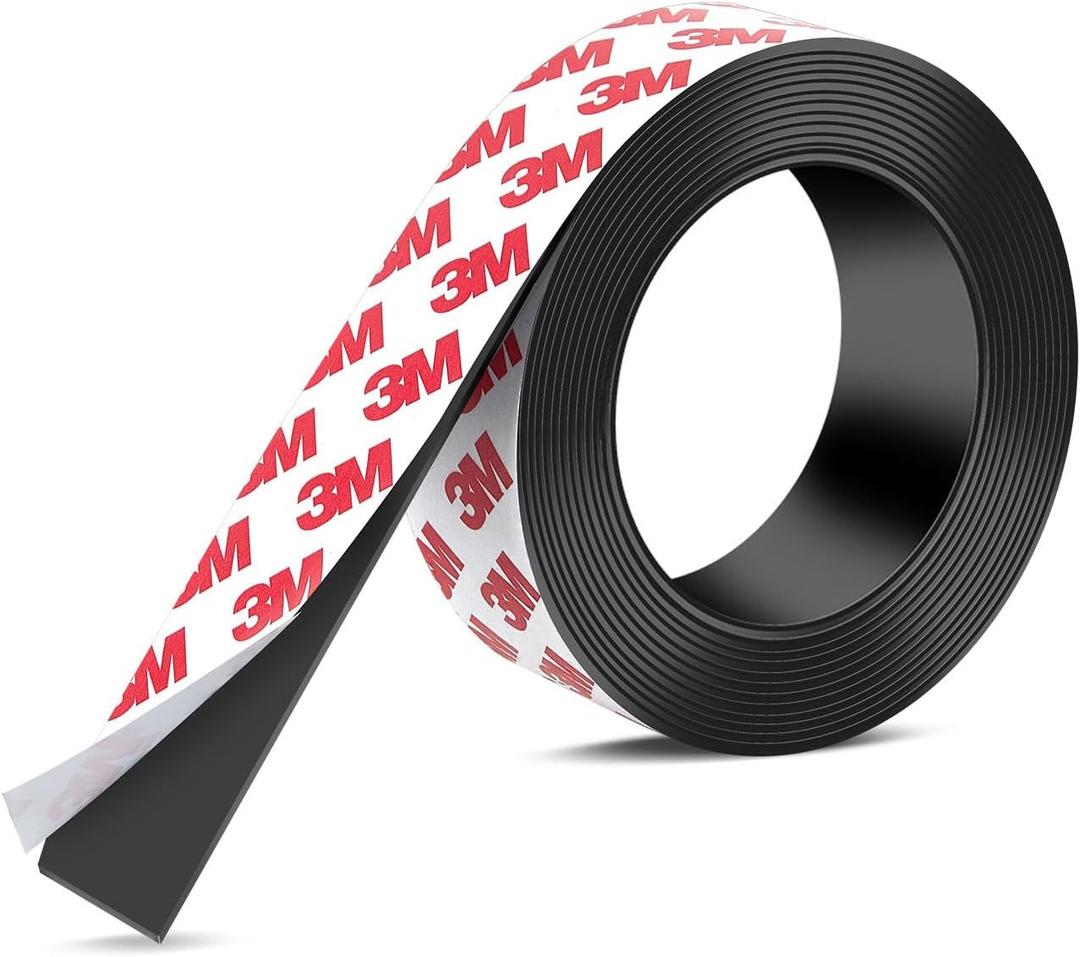 DTLHCNCT Strong Adhesive Magnetic Tape Strip Roll- 1" x 10ft, Cuttable Magnetic Sheets for,DIY Art Projects, Whiteboards, Fridge Organization - Ideal for Home, School, Office Use.(0.06" Thick)