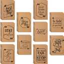 Fulmoon 100 Pcs Mini Notebooks Bulk Small Inspirational Pocket Notebooks & Mini Journals Bulk for Employee Appreciation Gifts Motivational Notepads for Teacher Nurse Coworkers Staff (Brown)