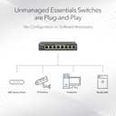 NETGEAR 8-Port 2.5G Multi-Gigabit Ethernet Unmanaged Network Switch (MS308) - with 8 x 2.5Gbps Ports, Desktop or Wall Mount, Metal Case