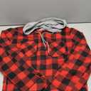 COOFANDY Men's Flannel Hoodie Plaid Shirt Long Sleeve Button Down Casual Shirt Jacket Lightweight Fall Shacket  Size L