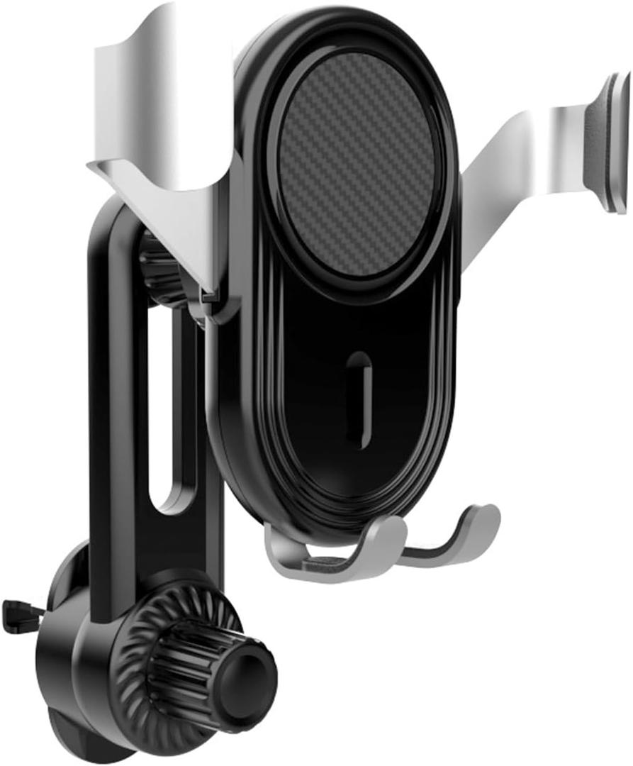 Car Cell Phones Mount, Clip-on Adjustable Cell Phone Holder, Air Vent Universal Hands Free Automobile Cradle for 4"-7.2" Smartphones (Black)