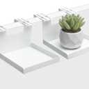 Office Small Cubicle Shelf Storage Organizer Floating Corner Rack Hanging Mini Shelf Adjustable Home Office Essentials for Small Planter Statue Decor Photo Frame 2 Pack