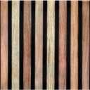 30 Pcs Faux Wood Slat Peel and Stick Wallpaper Tiles, 11.8"x11.8" Ultralight PVC Self-Adhesive Wallpaper Decals Wall Decor for Bedroom, Bathroom, Kitchen Backsplash, Farmhouse Interior