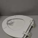 Mayfair Linden Slow Close Toilet Seat, Non Slip Heavy Duty Wood, Easy Install, Made in USA, Elongated, White, 2 Pack