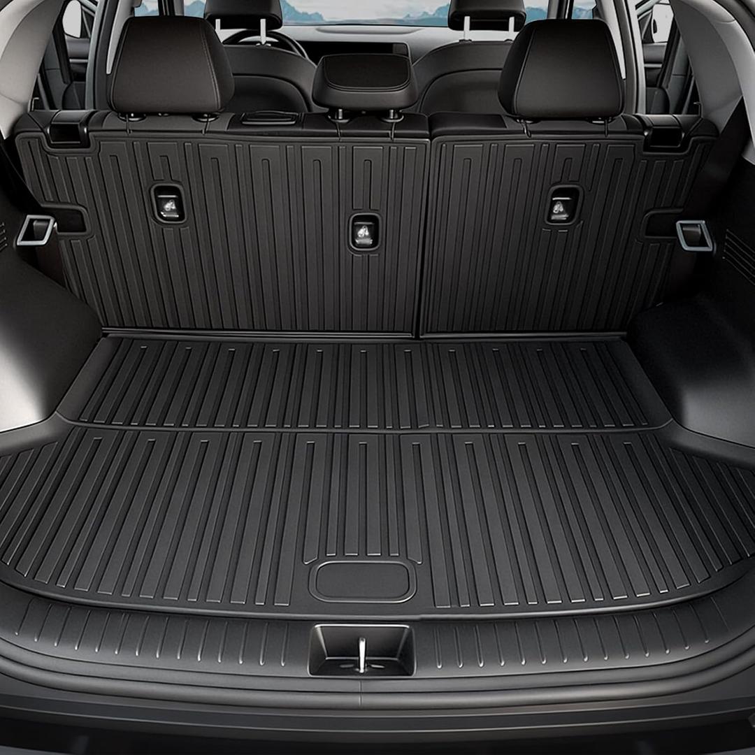 Cargo Mat for 2024-2026 Kia Seltos, Full Coverage All Weather Trunk Cargo Liner with Backrest Protectors for Kia Seltos Accessories (Not fit Subwoofer)