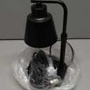 HONGZZI Candle Warmer Lamp with Timer - Adjustable Brightness & Height, 2 Free Bulbs Included | Wax Warmer Lamp for Jar Candles, Farmhouse & Home Decor Gift (Black)