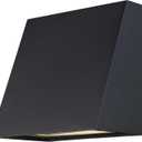 TRANS GLOBE Lighting I Celestia 5.5 Inch LED 3000K Outdoor Wall Light | Black Finish with Frosted Glass I 1288 Lumens | Dark Sky Outdoor Down Light | Modern Contemporary Fixture I LED-51560 BK