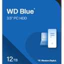Western Digital 12TB WD Blue Internal Hard Drive HDD - 7200 RPM, SATA 6 Gb/s, 512 MB Cache, 3.5" - WD120EAGZ