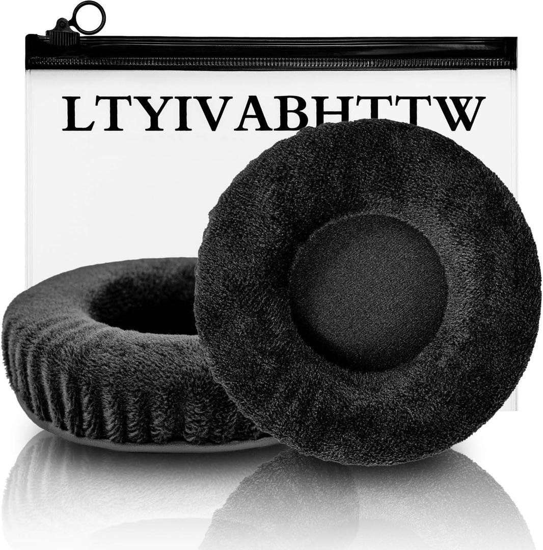 90mm Replacement Ear Pads Compatible with NS-WHP314, MDR-V700 V500, HDJ2000, DJ DN-HP1000, HARX300 HARX500, ProDJ100 ProDj200, RP-DH1200, T4s Headphones (Black Velvet)