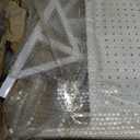 Metal Pegboard Display Stand 2 x 4.9 Feet, Adjustable Height with 40 Peg Board Hooks and Wheels, pegboard Display Rack, Craft Display Rack, Retail Display Rack, Garage Peg Board, Pegboard (White)