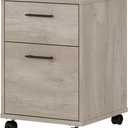 Bush Furniture Key West 2 Drawer Mobile File Cabinet, Rolling File Cabinet for Home Office