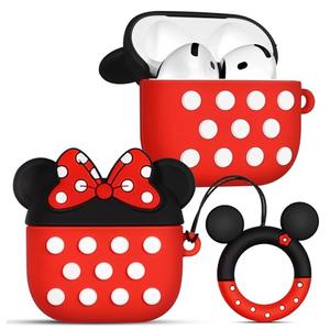 Boaretiu for Airpods 4th Case - with Keychain for AirPods 4th Generation Case (2024) Red Cute Kawaii Funny 3D Soft Silicone Fun Cool for Girls Women Teens for Air pods 4 Cover