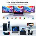 Laptop Screen Extender, Triple Screen Laptop Monitor Extender for 13-17.3 Laptop, 14 1080P FHD IPS Portable Monitor with 100% sRGB, Plug & Play Monitor Extension for Business Travel,Coding & Gaming