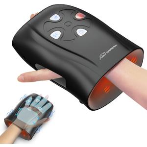 Snailax Hand Massager with Heat and Compression, Vibration, Cordless Hand Massager for Arthristis, Carpal Tunnel, Gifts for Women, Men, Mom(Black)