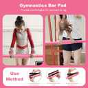 Gymnastics Bar for Kids, Adjustable Height Gymnastic Horizontal Bars with Mat, Folding Gymnastic Training Monkey Bars, Junior Expandable Training Kip Bar for Home