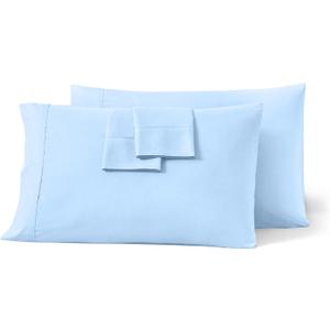 King Pillow Cases Set of 2-100% Egyptian Cotton 600 Thread Count Light Blue Pillow Cases 20 x 36 Inches with Envelope Closure Soft, Skin-Friendly, Hotel Quality Pillow Covers for Bed King Pillow Cases Set of 2-100% Egyptian Cotton 600 Thread Count Light Blue Pillow Cases 20 x 36 Inches with Envelope Closure Soft, Skin-Friendly, Hotel Quality Pillow Covers for Bed