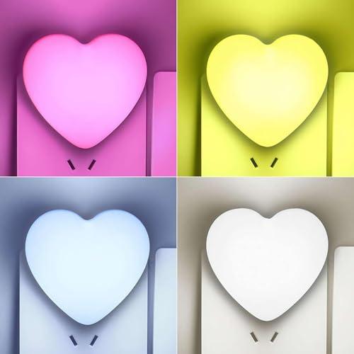 INZU Night Lights Plug into Wall, LED Night Light for Kids, Cute Nightlight with Auto Dusk to Dawn Sensor, LED Nightlight with Soft Warm Light for Bedroom, Nursery, Bathroom, Hallway (4Colors)