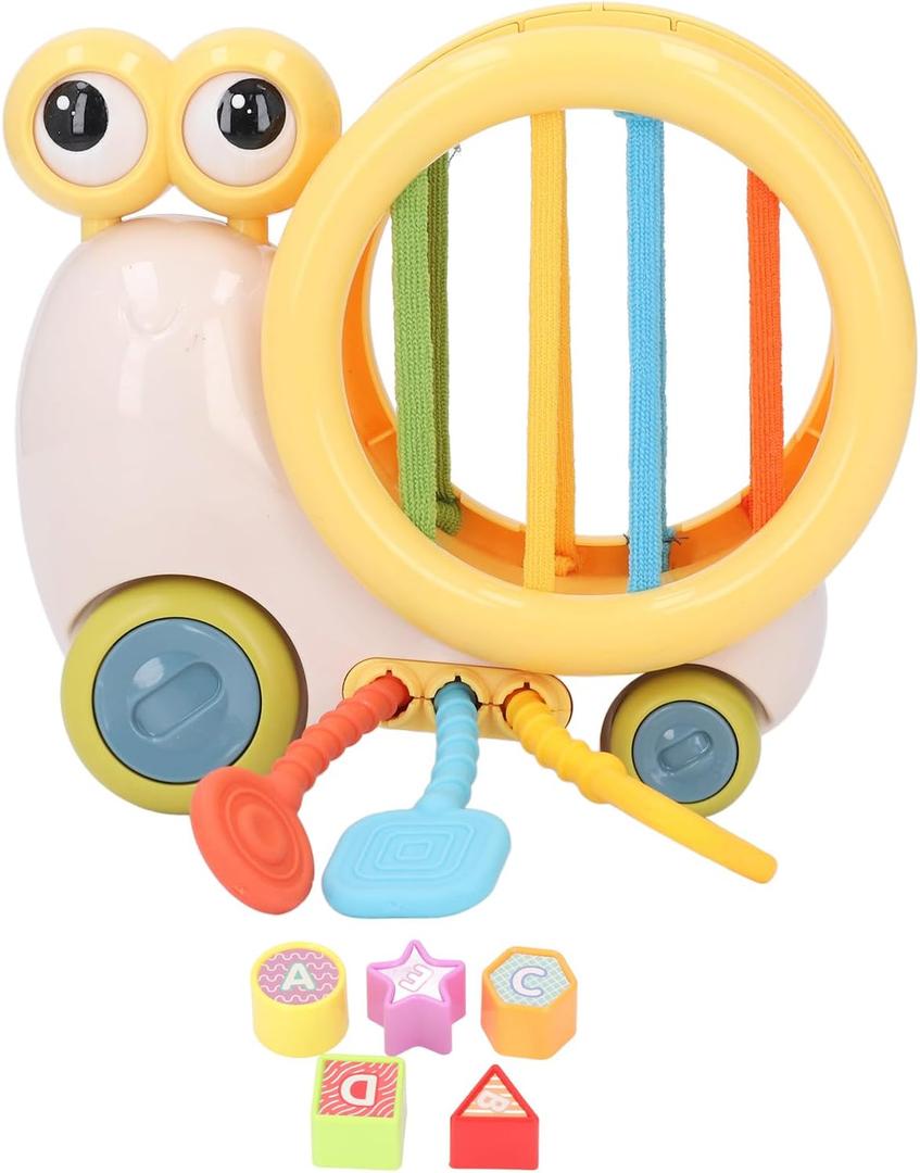 Toys Educational Toddler Silicone Pull String Toy Learning Fidget Sensory Plane Travel Games for Boys Girls (Yellow)