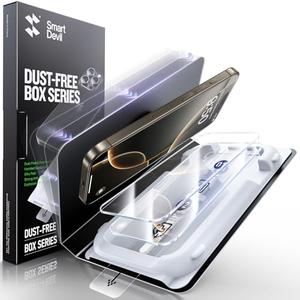 SMARTDEVIL 2 Pack Screen Protector for iPhone 16 Pro Max, Bubble-and-Dust-Free Box, HD Tempered Glass, Military Grade Shatterproof & Ultra Durable, Easy Installation