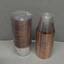 Prestee 100 Rose Gold Plastic Cups - Rose Gold Plastic Cups 9 oz - Party Decorations - Disposable Wine Cup - Clear Cup - Bulk Party Wine Glasses
