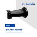1/2" Thick Spacer for Tub Spout, Flange Trim Ring for Bath Faucet, Eschutcheon Cover Plate for Spigot with Split PVC Blocking Water, Shower Pipe Remodeling Sealer (304SUS-Matte Black)