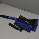 34" Extendable Ice Scrapers for Car Windshield 2-in-1 Snow Brush for Car Snow Scraper for Car Snow Scraper and Drush with Ergonomic Foam Grip for Cars, Trucks, SUVs with 360 Pivoting Brush Head Blue