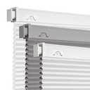 Grandekor No Drill Cordless Cellular Shades,31" W x 64" H,No Tools Blinds for Indoor Windows,UV Protection Privacy,Honeycomb Blinds for Home,Door,White,Blackout