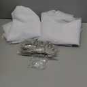 White Tulle Backdrop Curtain with Lights String for Parties, 108ft Sheer Backdrop Curtains White Curtain Backdrop for Wedding Baby Shower Birthday Party Photo Shoot Decorations (2 Panels 10ft8ft)