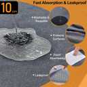 LOOBANI Non-Slip Washable Pee Pad for Dogs, 1 Pack Extra Large Reusable Dog Mat for Floor, Fast Absorbent Pet Whelping Pads, Puppy Playpen Mat for Incontinence, Housebreaking, Crate, 82x102in,Gray