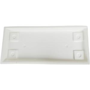 The HC Companies 23.5 Inch Venetian Rectangular Plant Saucer - Indoor Outdoor Plastic Plant Trays for Pots - 23.5"x7.5"x1.3" White