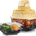 Ninja Crispi 4-in-1 Glass Air Fryer | 450F | Non-Toxic | 4QT & 6-Cup Glass Containers w/Lids | Microwave, Freezer, Dishwasher Safe | Max Crisp, Air Fry, Bake, Recrisp | Ginger Snap | FN101GD