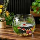 Geelin 5 Gallon Plastic Fish Tank Large Bowl Shatterproof with Crystal Clear Clarity for Terrarium, Flower Vase Centerpiece Gift for Fish Lovers (Round)