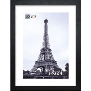 18x24 Poster Frame, Black Wood Picture Frame for Wall Display, 1 Pack