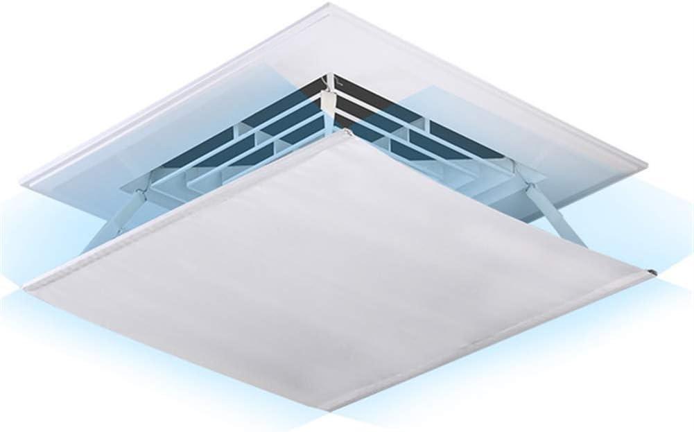 Liveinu Canvas Air Deflector Adjustable Reusable Heat and Air Deflector for Drop Ceiling Vents RV, Home HVAC, AC and Ceiling Registers Air Conditioner Deflector White 23"x23" Inch