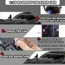 HTURCCOP 1:16 RC Drift Car 2.4GHz Spray 4WD LED Lights 30+KM/H High Speed Remote Control Car 2 Batteries 60Min Infinitely Variable Speed Drift Car Toys for Adults and Kids (Black 1:16)