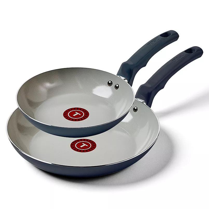 T-Fal Essentials 2-piece Non-Stick Ceramic Frypan Set