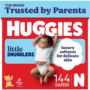 Huggies Little Snugglers Newborn Diapers, 144 Count