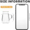 Leinuosen 4 Pcs Small Glass Creamer Pitcher Set Transparent Mini Poured Glass Tea Pitcher, Milk and Coffee Serving Jugs for Tea Milk Coffee(Handle Style)