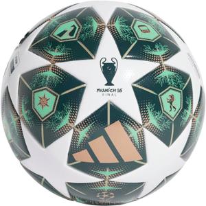 adidas UCL League Ball - Seamless Surface, FIFA Approved, Professional Training and Match Ball, (White/ Shadow Green/ Solar Slime, 4)