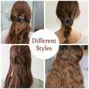 6Pcs Flat Hair Clips for Women,Volume Flat Top Round Pink Clip for Thick or Thin Hair,Picura Large Hair Claw Clips Strong Hold No Slip Hair Barrettes