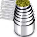 Joyhill Measuring Cups of 7 Pieces, 304 Stainless Steel Measuring Cups Metal for Baking Cooking, Dry and Liquid Ingredients