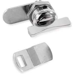 Camco Offset Cam Lock | Features an Easy Turn Thumb-Operated Style Lock, Includes a 5/8-Inch Offset and a Straight CAM, and Designed for New/Replacement Installations on RVs, Boats, and More (44333)