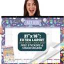 bloom daily planners Desk Calendar 2026-2027 - Academic Year Large Wall Calendar (July 2026 - July 2027) - 21 x 16 Desktop & Hanging Monthly Planner with Stickers for Home or Office - Holiday Icons