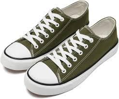 Canvas Shoes for Women and Men, Low Top Canvas Sneakers Fashion Lace Up Comfortable Womens Classic Casual Tennis Walking Shoes 46