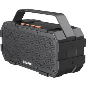 BUGANI Bluetooth Speaker, 40W Portable Bluetooth Speakers with Stereo Loud Sound, 24H Playtime, Built-in Mic, Support TF Card/AUX, IPX6 Waterproof Outdoor Speaker for Camping Beach Party