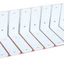 12 Pack - L 5" x H 4" x W1.5, 5mm Thick White L Shelf Bracket, Iron Shelf Brackets, Metal Shelf Brackets, Floating Shelf, Shelf Supports with Screws