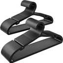 50 Pack Clothes Hangers, Non Slip Plastic Coat Hangers, Space Saving Hangers, Heavy Duty, Hanging Dry Wet Clothes,16.4" x 8.3", Black, UAPY0550B